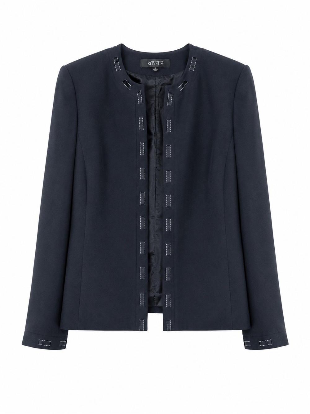 Kasper‎ Black  Open-Front Jacket (213)